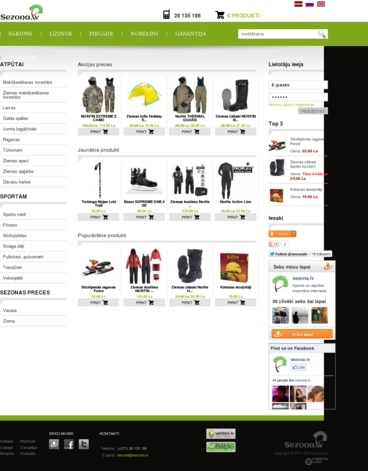 Sezonalv - Home page www.sezona.lv screenshot 